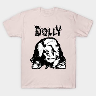 Black metal dolly parton T-Shirt